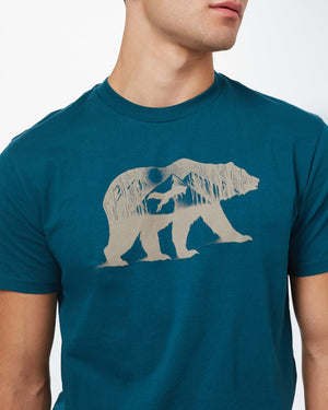 Blue Men's Organic Cotton Graphic Tee