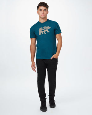 Blue Men's Organic Cotton Graphic Tee