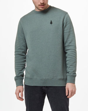 Green Men's Long Sleeve Crew Neck Sweatshirt