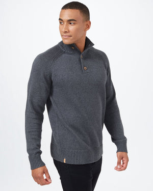 Blue Men's Button Knit Jumper