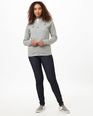 Gray Organic Cotton Zip-Up Hoodie