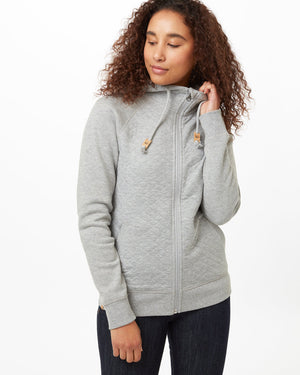 Gray Organic Cotton Zip-Up Hoodie