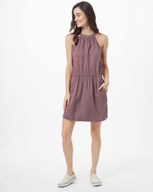 Purple Women's Halterneck Summer Dress