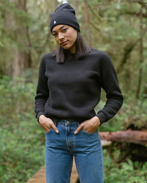 Black Women's Sherpa Sweatshirt