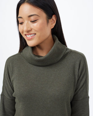 Green Women's Waffle Knit Sweater