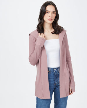 Purple Women's Longsleeve Hooded Cardigan