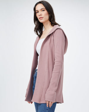 Purple Women's Longsleeve Hooded Cardigan