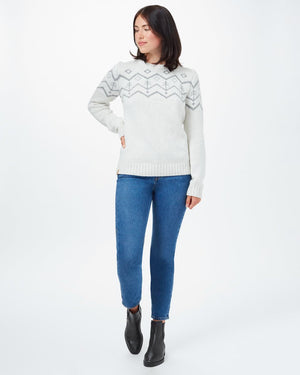 White Women's Graphic Knit Wool Jumper