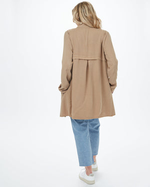 Beige Women's Lightweight Mid Length Coat