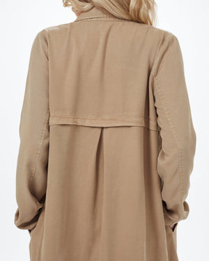 Beige Women's Lightweight Mid Length Coat