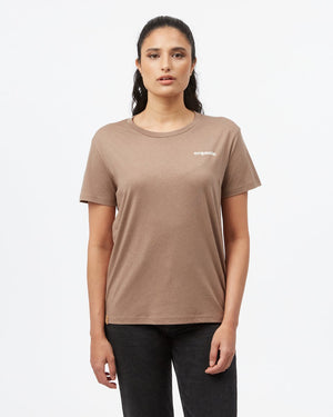 Brown Crew Neck Graphic Tee