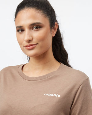 Brown Crew Neck Graphic Tee