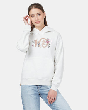    White-floral-logo-womens-hoodie-