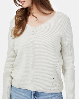 White Women's Lightweight Knit Sweater