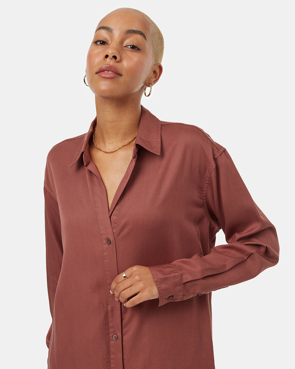 Womens Oversized Shirt Dress | TENCEL™ Lyocell